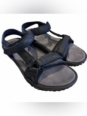 Teva Black leather‎ Sport Sandals Womens 8 adjustable strap